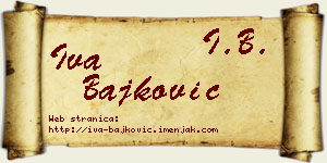 Iva Bajković vizit kartica